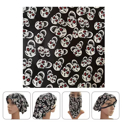 Buy  Halloween Skull Bandana Silk Turban For Men Scarf Women Satin Scarves Pirate • 8.18£