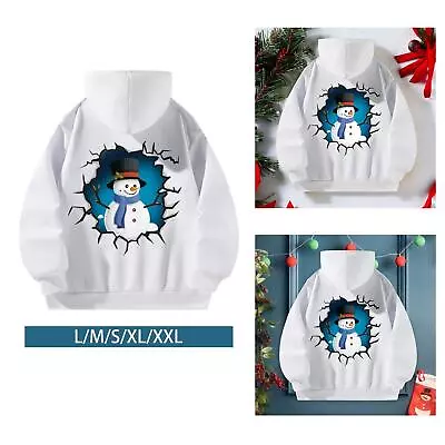 Buy Womens Hoodie Sweatshirt Christmas Snowman Fashion Simple • 9.10£