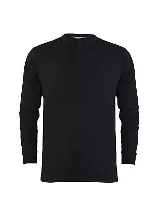 Buy Men's Henley Long - Sleeve Single Jersey T-Shirt With Granddad Collar (2334) • 10.02£