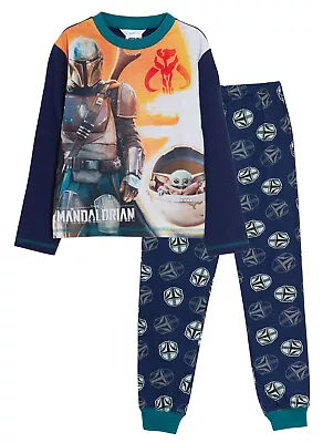 Buy Boys Mandalorian Pyjamas Kids Star Wars Baby Yoda Full Length Pjs Set Nightwear  • 12.95£