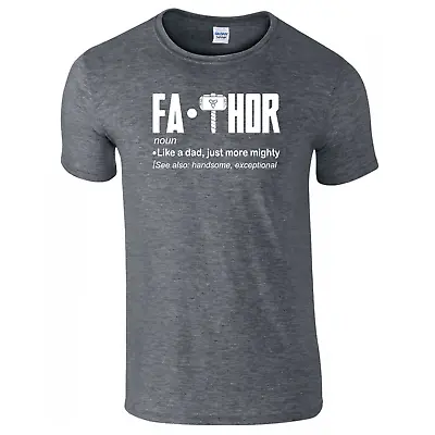 Buy Fa Thor FaThor Fathers Day Gift For Daddy Mens Birthday Tee T-Shirts Men's Shirt • 12.99£