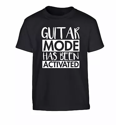 Buy Guitar Mode Activated, Child T-shirt Music Lyrics Instrument Bass Electric 3999 • 10.95£