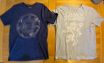 Buy Game Of Thrones T Shirts TU Clothing Bundle Medium Unisex X2 Grey Blue  • 12£