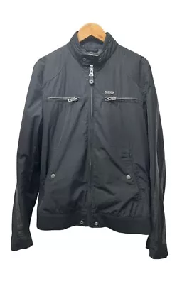 Buy Diesel Biker Jacket Black Bomber Jacket Coat Size L/XL 42/43” • 26£