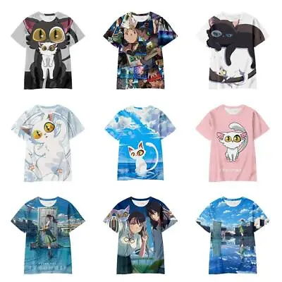 Buy Kid's Suzume No Tojimari 3D T Shirt Short Sleeve Shirt Teens Summer Tee Tops • 12.99£