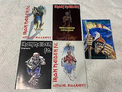 Buy Iron Maiden 5 Rare Official Fan Club Magazine 45 And Biographies Merch Books • 61.93£