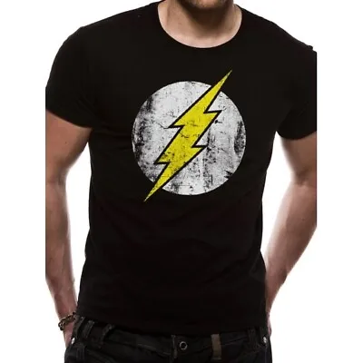 Buy Mens T-shirt DC Comics The Flash Logo Black • 10.99£
