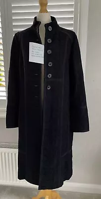Buy Gorgeous GHOST London Size 12 Black Long Embroidered Jacket Coat READ DESCRIPTIO • 19.95£