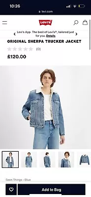 Buy Levi’s Sherpa Denim Jacket Woman’s • 35£