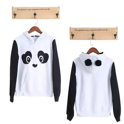 Buy Lovely Women Panda Hoodies Black White Winter Autumn Cosplay Pullover Sweatshirt • 12.01£