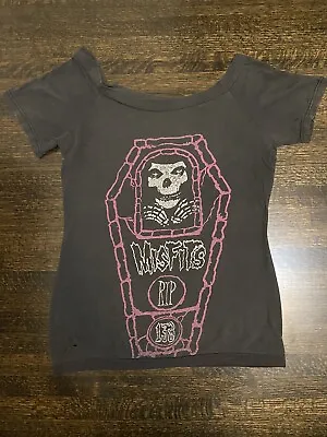 Buy Vintage Misfits T Shirt 138 Glenn Danzig RIP Custom Ladies Wide Neck Punk Rock • 133.01£