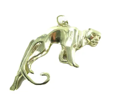 Buy 10k Yellow Gold Pendant Panther 7.7gr Fine Jewelry Animal Wild Cat • 563.81£