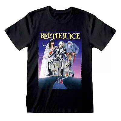 Buy Official Licensed Beetlejuice Black Movie Poster T Shirt Unisex Made In The UK • 16.99£