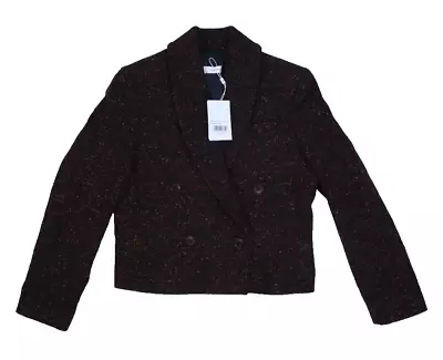 Buy Anine Bing Mae Women Dark Rust Long Sleeve Double Breasted Button Front Blazer S • 144.76£