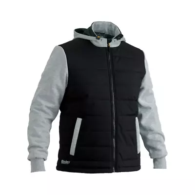 Buy Bisley Workwear Flex, Move Jacket Hooded Puffer Fleece  Long Sleeve S-3XL • 39.99£