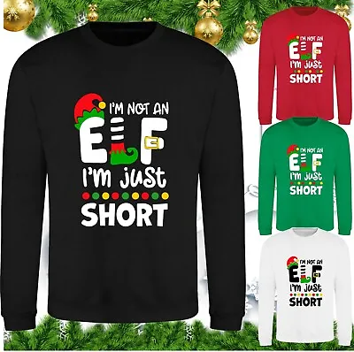 Buy I'm Not An Elf I'm Just Short Christmas Jumper Xmas Novelty Joke Elf Costume Top • 17.99£