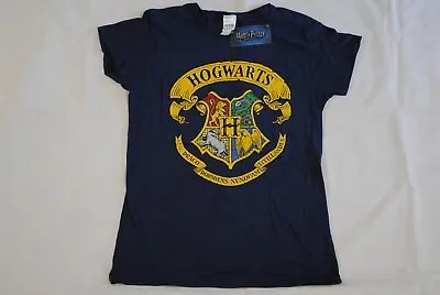 Buy Harry Potter Hogwarts Emblem Ladies Skinny T Shirt New Official Movie Film Rare • 7.99£