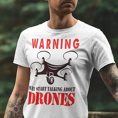 Buy Men's T-Shirt Quality Polyester Cotton Mix For Drone Flyer / Drone Hobby • 11.99£