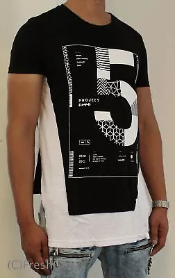 Buy New Mens Raven Long Double Layer Printed T-Shirt, Urban, Casual, Funky, Smart B • 9.99£