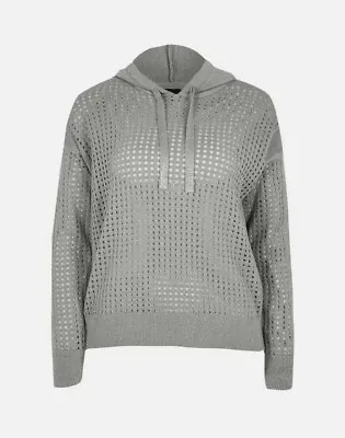 Buy River Island Silver Mesh Long Sleeve Knitted Hoodie. Size 8 (£38RRP..!!) • 7.25£