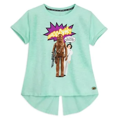 Buy Disney Chewbacca & Princess Leia T-shirt - Short Sleeve - Green - 1X - BNWT • 7.99£
