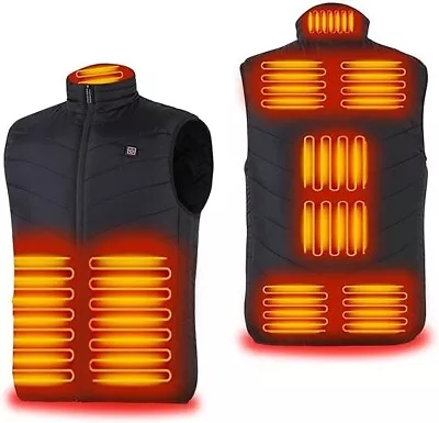 Buy Heated Vest USB Electric Heating Thermal Jacket Body Warmer Men Women M Size • 3.99£
