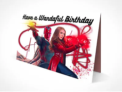 Buy Wandavision Birthday Card, The Avengers Greetings Card, Marvel Fan Gifts Merch • 5.99£