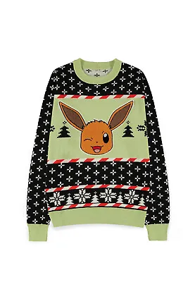 Buy POKEMON Eevee Knitted Christmas Jumper, Male (KW227234POK) • 17.45£