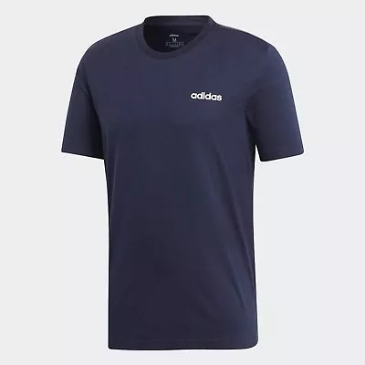 Buy Adidas Essentials Plain Tee Mens - 100% Cotton T-Shirt - Navy - XL • 15.99£