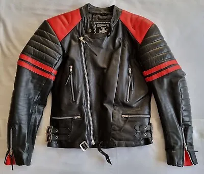 Buy METALLIC'KO Leather Jacket 80s Thrash Metal Biker KREATOR Mille Petrozza Large • 274.99£