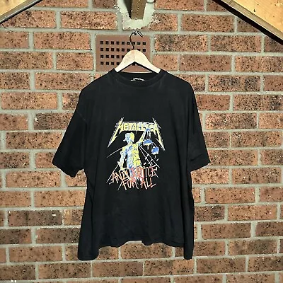 Buy Vintage Metallica And Justice For All 1988 Tour T-Shirt Single Stitch Rare Band • 90£