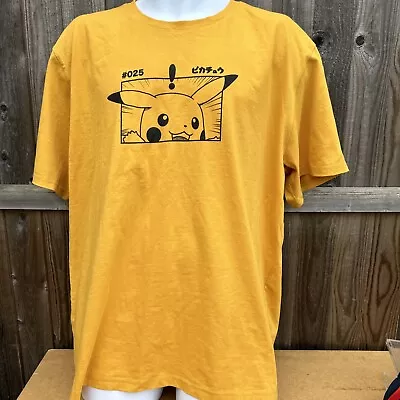 Buy Pokémon Pikachu T-Shirt Mustard Yellow Size XXL New With Tag. • 14.99£