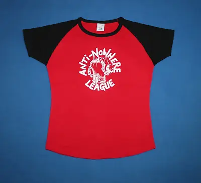 Buy Y2K 2005 Anti-Nowhere League Shirt Punk Rock Band Red Black Women's Tee Small • 152.41£