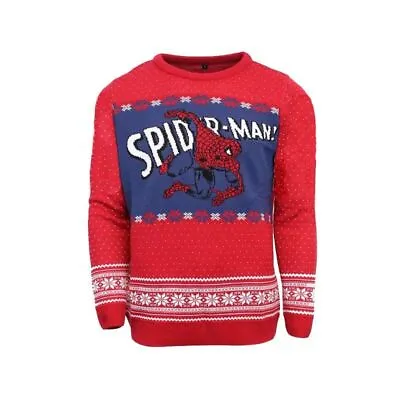 Buy Marvel Spider Man Vintage Comic Book Style Seasonal Christmas Jumper • 19.99£