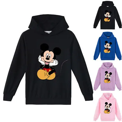 Buy Mickey Mouse Children Hooded Tops Hoodie Boys Girls Winter Sweashirt Pullover UK • 11.99£