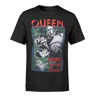 Buy Queen T-Shirt News Of The World Rock Band Official Black New • 14.95£