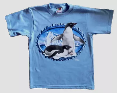 Buy Penguin T-shirt Youth. Nature. Ocean. Water. Sea Life. Blue. Penguins. S Or M • 3.14£