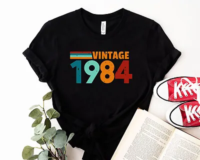 Buy Mens 40th Birthday Gifts For Him T Shirt 40th Present 40 Years,( 1984 Vintage ) • 5.59£