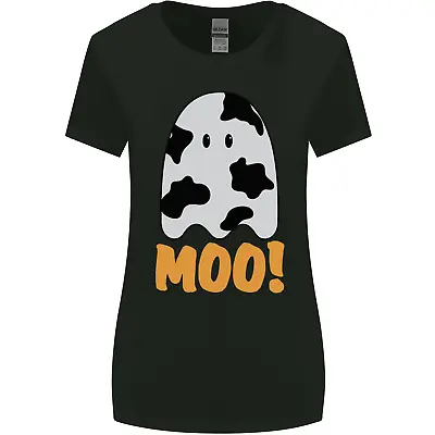 Buy Moo Funny Cow Ghost Halloween Spooky Womens Wider Cut T-Shirt • 8.75£