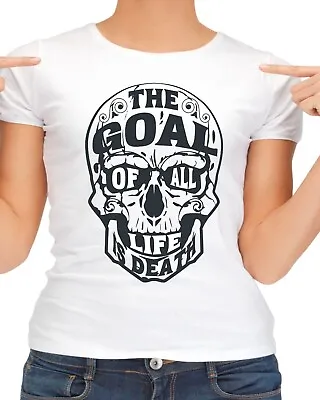 Buy Philosophy T-Shirt The Goal Of Life Is Death Ladies Men's Sigmund Freud Gothic • 11.99£