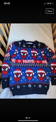 Buy Spiderman Christmas Jumper 7-8 Years • 2£