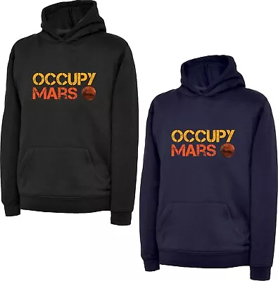 Buy Occupy Mars Hoodie  Space X Mars Exploration Space Explorer Eclipse Mission Top • 20.99£
