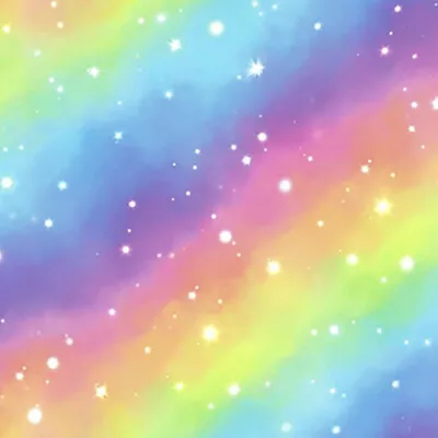 Buy 100% Cotton Digital Fabric Rainbow Galaxy Universe Stars Space 150cm Wide • 12£