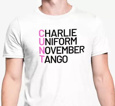 Buy Charlie Uniform November Tango T Shirt Rude Offensive Hilarious Funny Birthday  • 9.95£