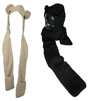 Buy Hooded Bear Scarf Soft Warm Winter Cosy Wrap Buttons Glove Hand Holes Hood • 9.95£
