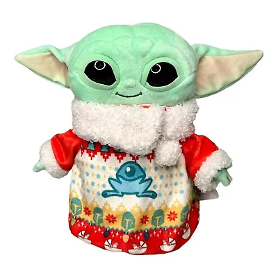 Buy Star Wars Grogu Christmas Plush Mandalorian The Child 8  Baby Yoda Frog Sweater • 18.94£