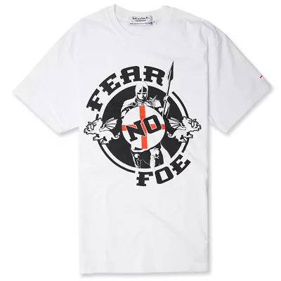 Buy England Fear No Foe T-Shirt - Premier Patriotwear, St Georges Day, White Dragon • 17£