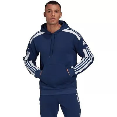 Buy Adidas Squadra 21 Sweat Hoody Football Navy Team Sports Mens Hoodie • 47.69£
