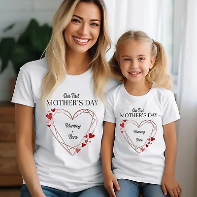 Buy Personalised T-Shirt (777) Our First Mother's Day Tops Child Custom Name Tshirt • 4.99£