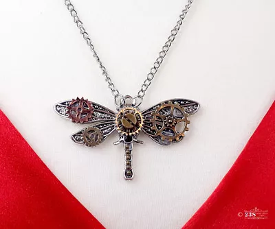 Buy Ladies Girl Dragonfly Pendant Necklace Steampunk Gothic Style Costume Jewellery  • 9.60£